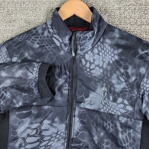 KRYPTEK Kratos Mens Typhon Camo Full Zip Insulated Puffer Jacket Small Blue